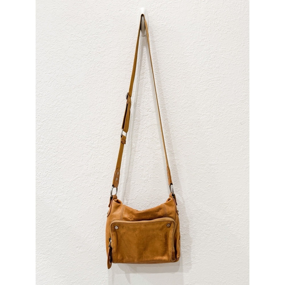 Ellington Eva Leather Crossbody Bag Tan Vintage Inspired Boho Y2K - Picture 2 of 11